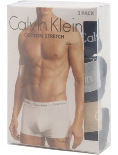 Calvin Klein 3 PACK PÁNSKÉ BOXERKY ČERNÁ - COTTON STRETCH