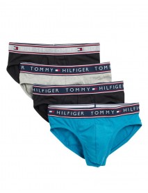 Tommy Hilfiger Pánske Slipy 4Pack - COTTON STRETCH