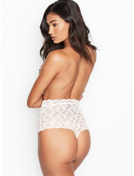 Victoria's Secret DÁMSKÉ KRAJKOVÉ TANGA - HIGH WAIST THONG PANTY