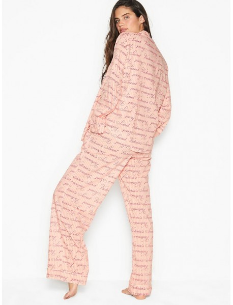 Victoria's Secret Pyžamo dlhé - Cotton Long PJ Set