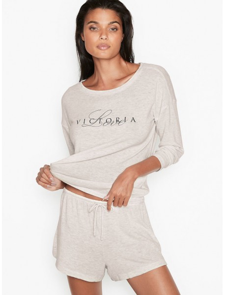 Victoria's Secret Pyžamo - Cozy Knit Crewneck & Short Set